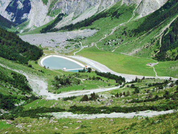istock Artificial acumulational lake in the Sandbach valley or Sandbachtal 1126782902