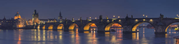 Charles Bridge at Night, Prague - Czech Republic