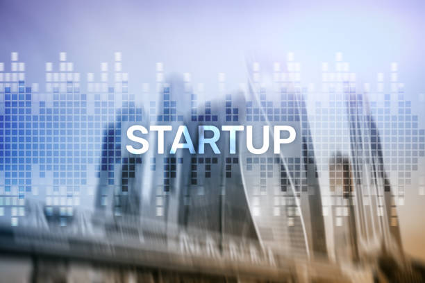 istock Startup concept with double exposure diagrams blurred background 1126790846