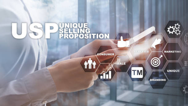 istock UPS - Unique selling propositions. Business and finance concept on a virtual structured screen. Mixed media. 1126790874