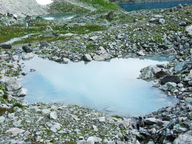 istock Alpine lakes created by iceberg melting in the mountain range Glarus Alps 1126795989