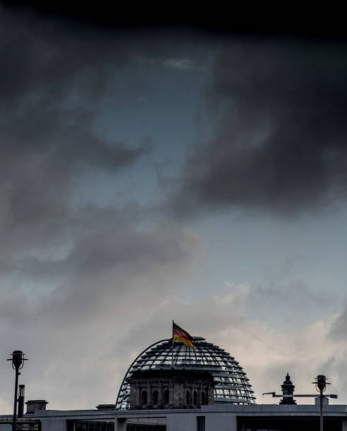 istock Reichstag dome against a stormy winter sky, Berlin. 1126804215