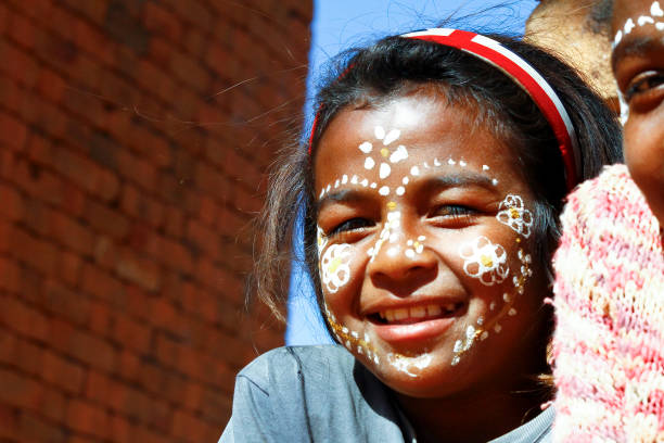 istock Girl with traditionally painted face, Madagascar 1126806467