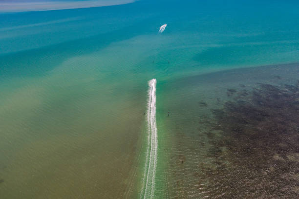 istock Motorboat Floats in the Sea 1126806493