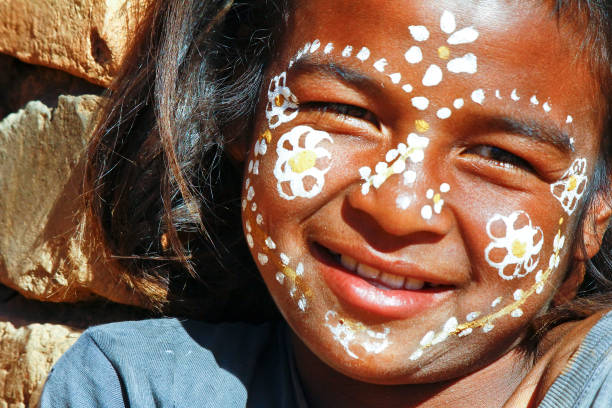 istock Girl with traditionally painted face, Madagascar 1126806510