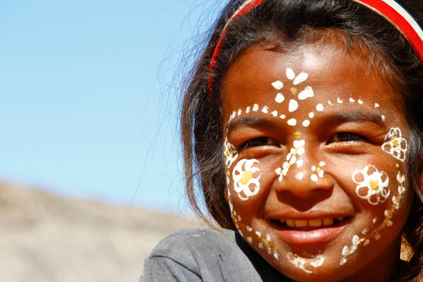 istock Girl with traditionally painted face, Madagascar 1126806529