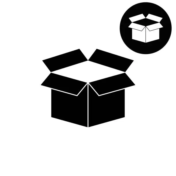Vector illustration of box -  white vector icon