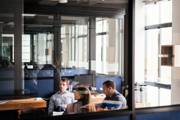 istock Business people discussing in meeting at office 1126819413