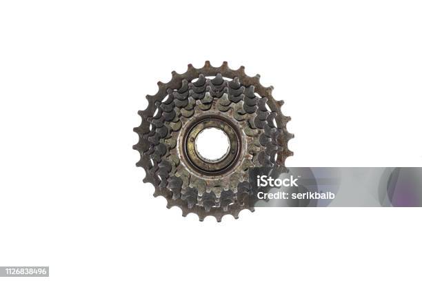 Bicycle Crank For Rear Wheel Chain Stock Photo - Download Image Now - Bicycle, Bicycle Chain, Chain - Object