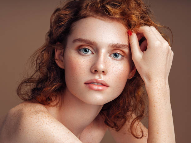 Tender portrait of a beautiful girl Tender portrait of a beautiful girl redhead stock pictures, royalty-free photos & images