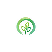istock green light bulb leaf symbol logo vector.  Logo of green energy. Stylized eco logo biofuel. Renewable green energy logo - Vector 1126849326