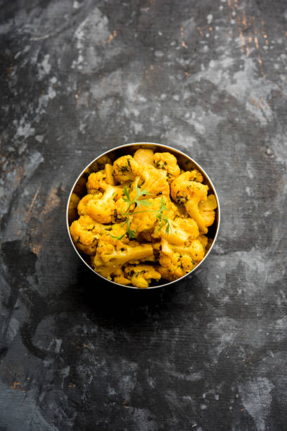 istock Dry Gobi Masala/ cauliflower Sabzi served in a bowl. selective focus 1126851904