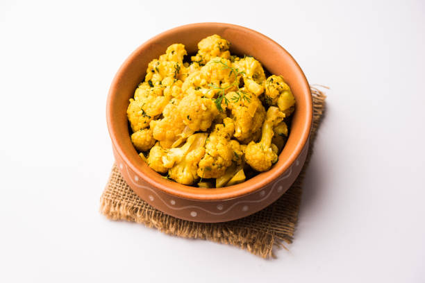 istock Dry Gobi Masala/ cauliflower Sabzi served in a bowl. selective focus 1126852203