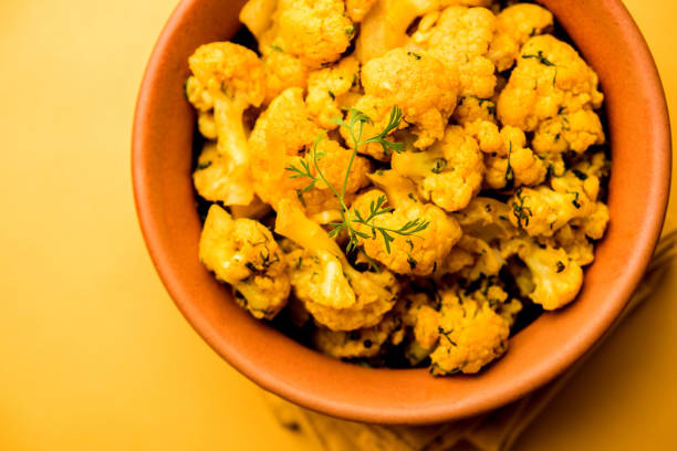 istock Dry Gobi Masala/ cauliflower Sabzi served in a bowl. selective focus 1126853368