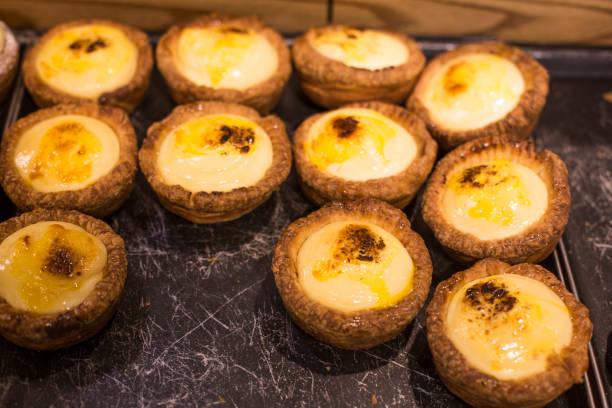 istock Egg tart on tray, traditional portuguese dessert 1126854551