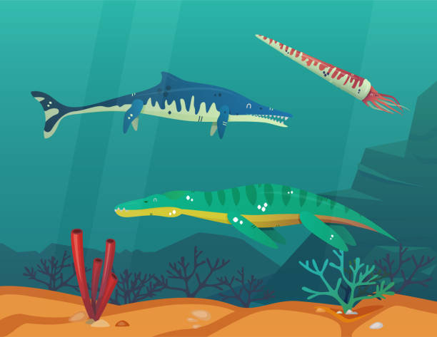 Ilustración de Océano O Mar Con Dinosaurios Bajo El Agua O Dino y más  Vectores Libres de Derechos de Dinosaurio - Dinosaurio, Mar, Ilustración -  iStock