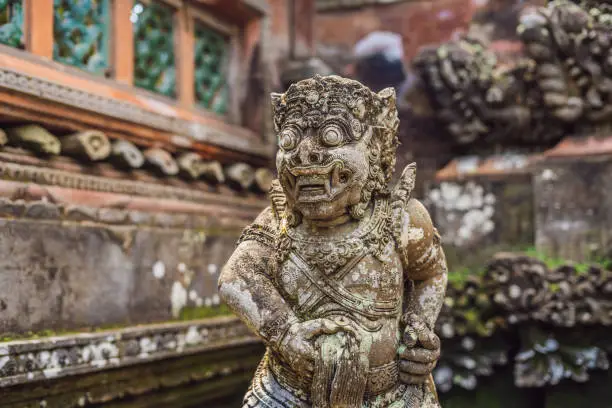 Pura Taman Kemuda Saraswati Temple in Ubud, Bali island, Indonesia.