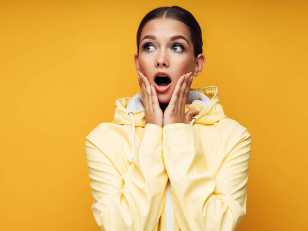 Woman in a raincoat