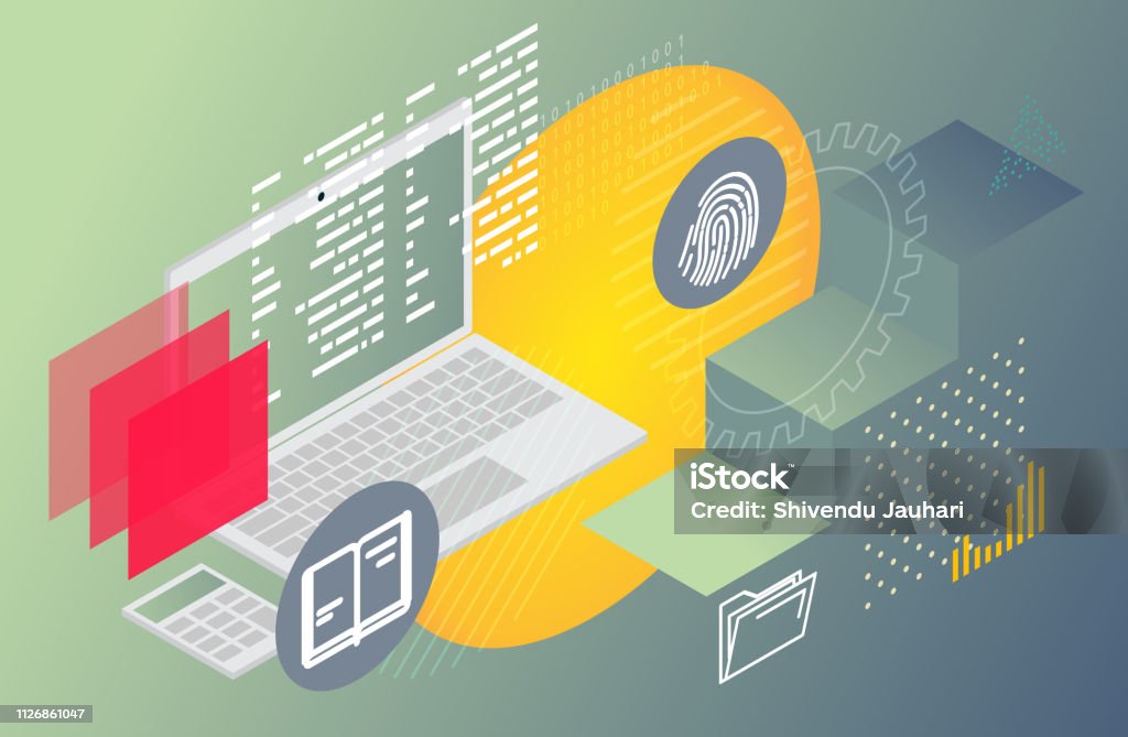 Software Development Abstract Illustration Stock Illustration ...