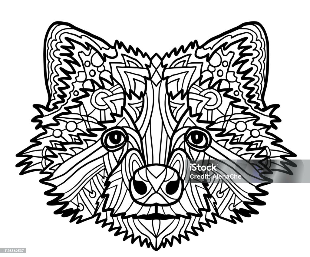 stylized vector of badger head. Zen art drawing. Illustration isolated on white. Doodle ornate print fits as tattoo or  template, Collection of animals. stylized vector of badger head. Zen art drawing. Illustration isolated on white. Doodle ornate print fits as tattoo or  template, decorative detailed piece or coloring book sketch. Abstract stock vector