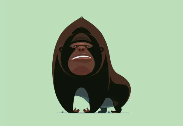 Vector illustration of gorilla character