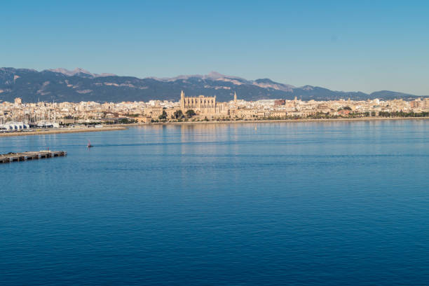 パルマ ・ デ ・ マリョルカの kathedrale - majorca yacht marina palma ストックフォトと画像