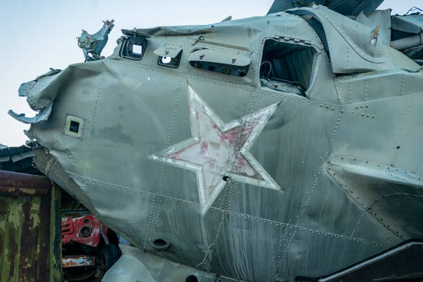 istock abandoned radioactive technik and military helicopters that participated in the liquidation of the accident. 1126866521
