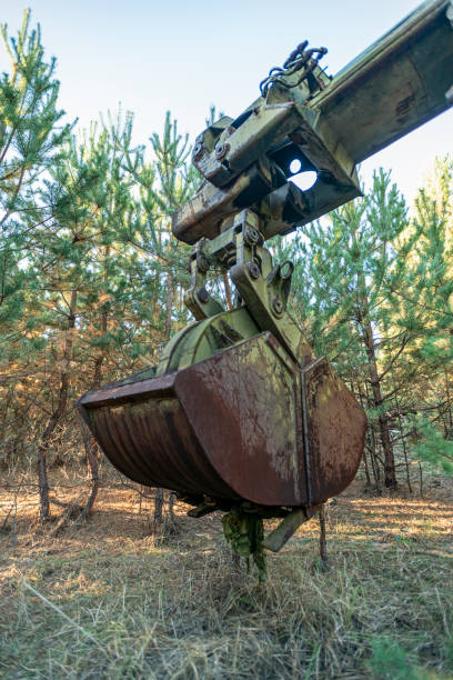 istock Abandoned radioactive equipment with the power manipulators 1126866591