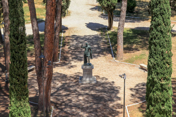 istock Bronze monumental statue of the Imperator Caesar Augustus Hadrian, Rome 1126869962