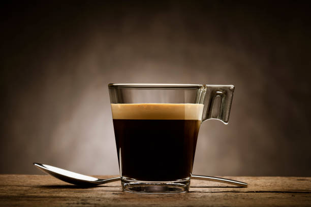 tazzina - coffee hot drink cup teaspoon foto e immagini stock