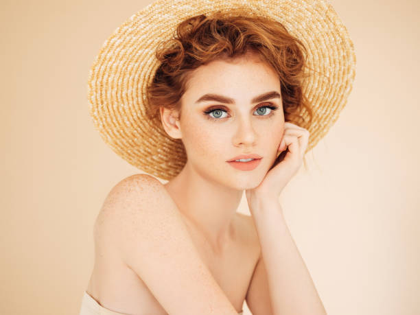 istock Beautiful girl wearing hat 1126871259