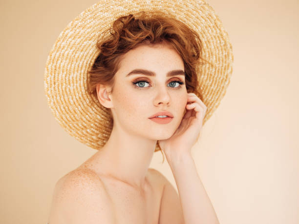 istock Beautiful girl wearing hat 1126871331