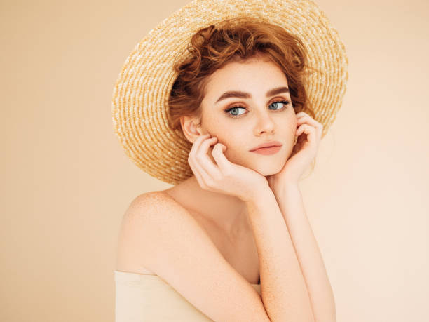 istock Beautiful girl wearing hat 1126871366