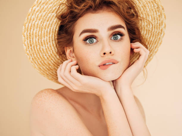 istock Beautiful girl wearing hat 1126871420