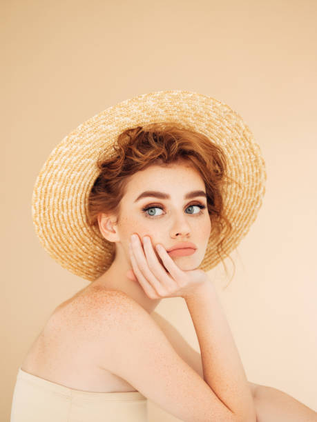 istock Beautiful girl wearing hat 1126871440