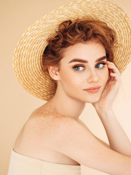 istock Beautiful girl wearing hat 1126871566