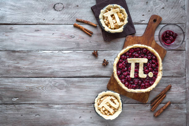 pi day cherry et tartes aux pommes - ingedient photos et images de collection