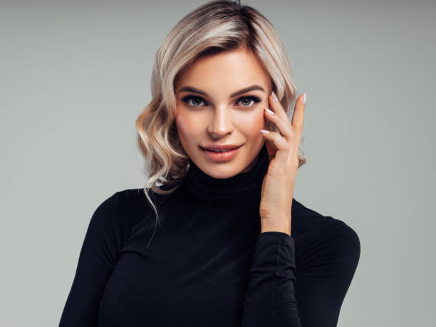 istock Beautiful woman with heart symbol 1126872561