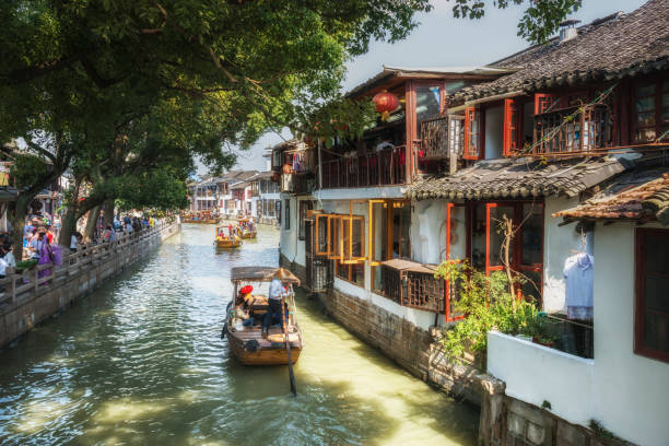Shanghai Zhujiajiao Ancient water Town. China Shanghai Zhujiajiao Ancient water Town. China Zhujiajiao stock pictures, royalty-free photos & images
