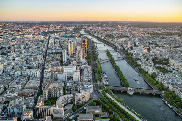 istock View over the Seine river in Paris from Eiffel Tower 1126877316