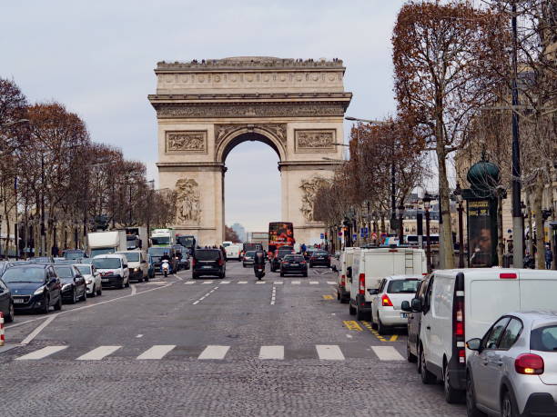 istock The Arc de Triomphe in Paris, from the Champs Elysees 1126884655
