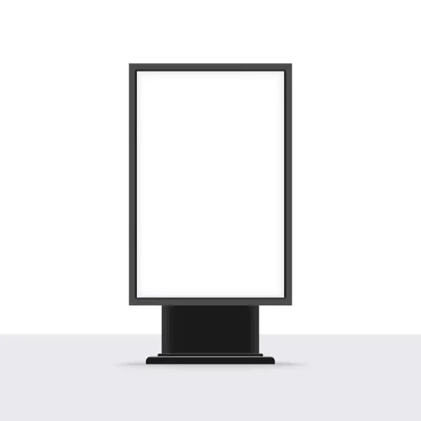 Vector illustration of Blank outdoor lightbox template