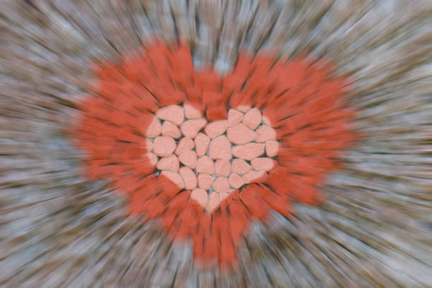 abstract background acceleration motion blur lines fast approaching red image symbol of love craft design stone