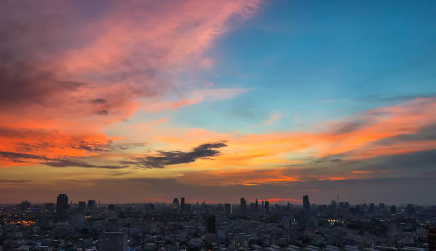 istock Twilight sky in the city, Nice day. 1126892591