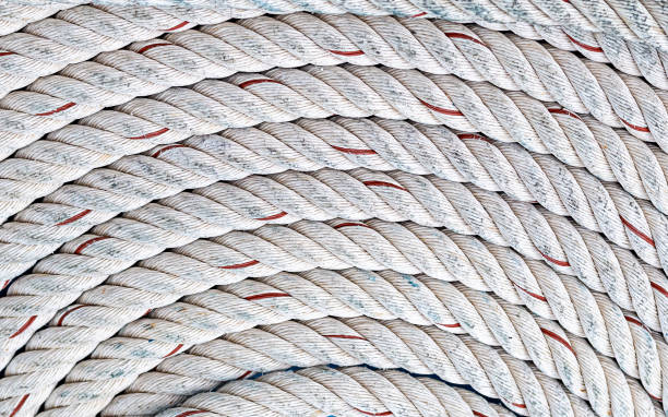 round braided white rope background marine design base hard natural fiber boat fix yacht symmetrical pattern - 3615 imagens e fotografias de stock