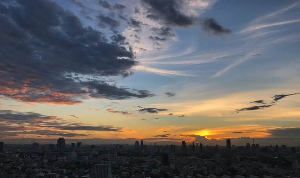 istock Twilight sky in the city, Nice day. 1126894431