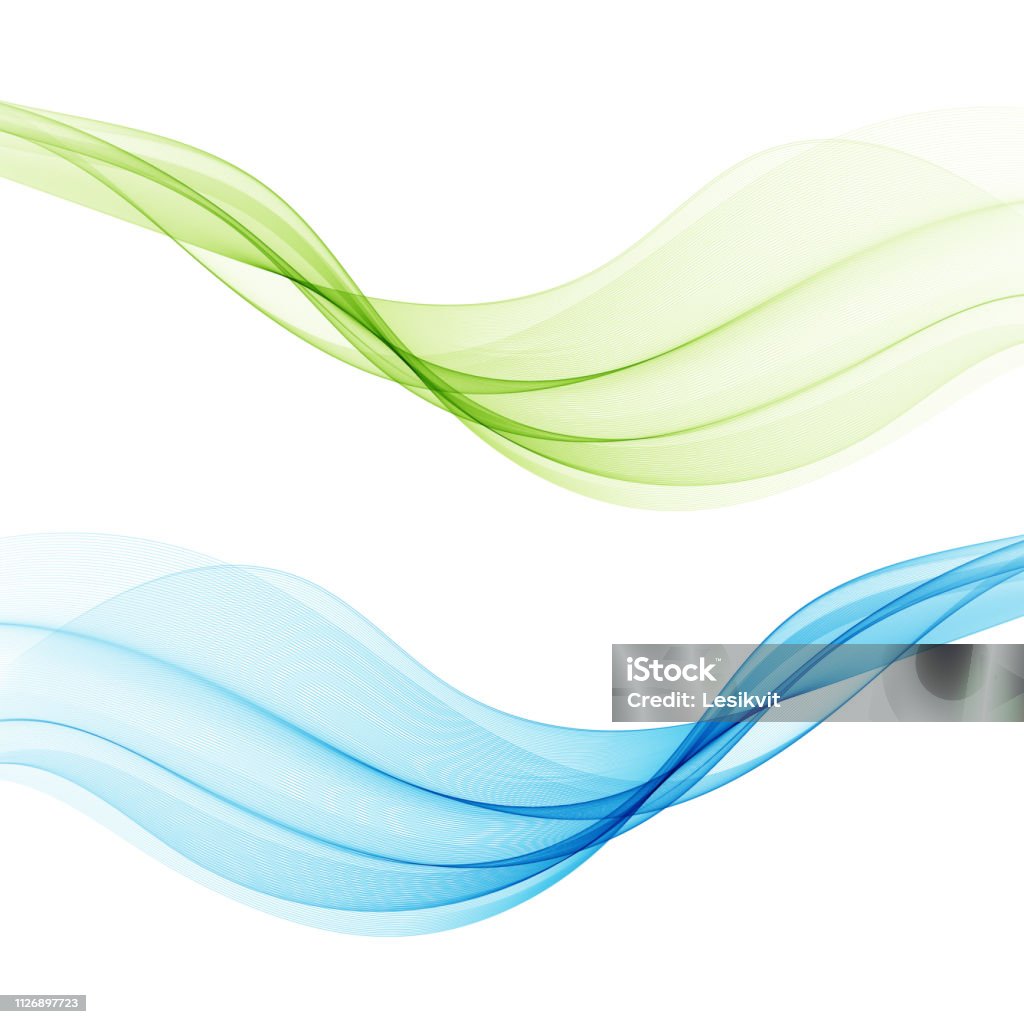 Dòng Chảy Trơn Tru Của Sóng Khói Nền Trừu Tượng Của Sóng Xanh Và ...