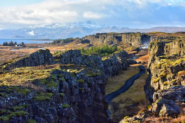 istock path to oxararfoss waterfall in iceland in thingvellir national park 1126908040