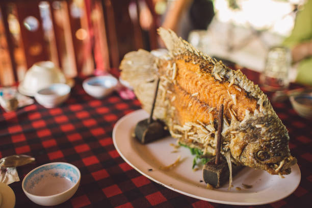 istock Close-Up Of Fish Served In Plate On Table 1126909889