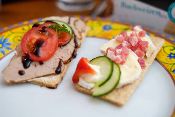 istock decorational food with crispbread 1126912311